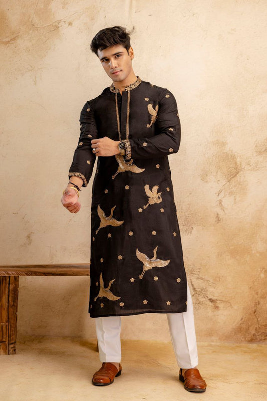 BLACK BIRD KURTA SET FOR MEN'S