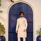 PEACH PUFF BIRD KURTA AND PAYJAMA