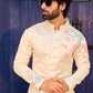 PEACH PUFF BIRD KURTA AND PAYJAMA