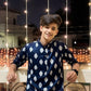 BLUE EMBROIDERY WORK KURTA, PAJAMA STE