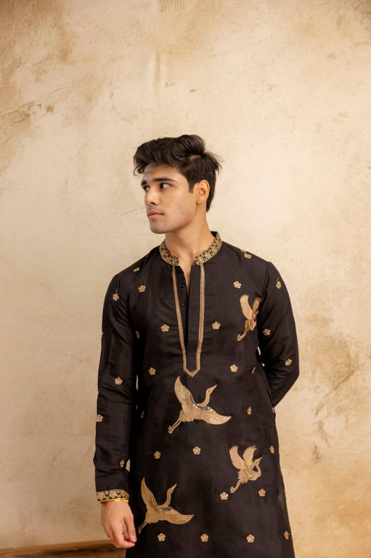 BLACK BIRD KURTA SET FOR MEN'S