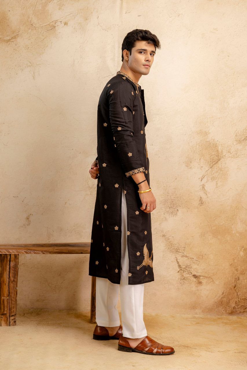 BLACK BIRD KURTA SET FOR MEN'S